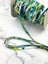 Green Leaves Spaghetti Straps Trim Hollow Tube Tubular 10 yards  ATN01171